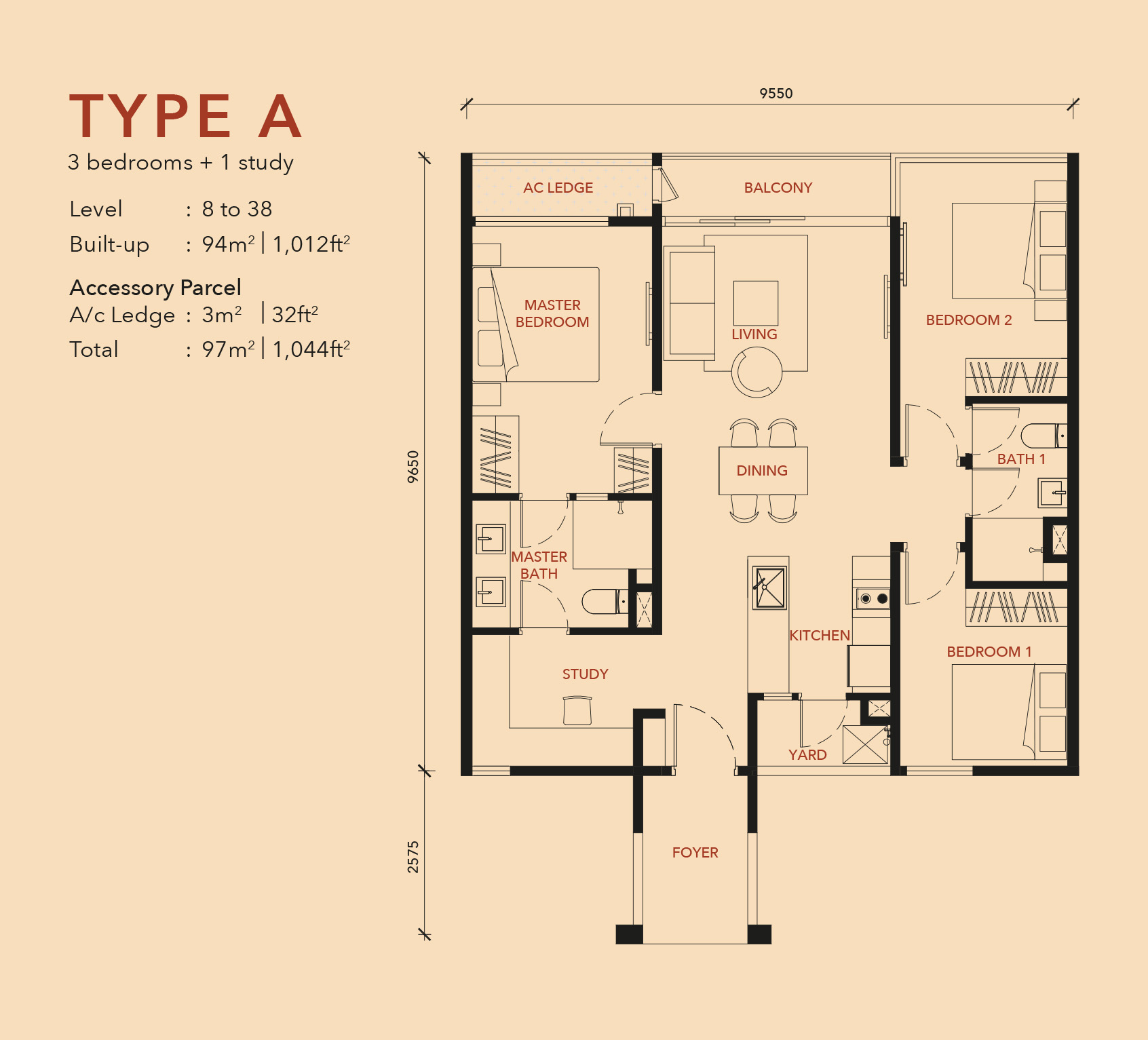 Alaia Titiwangsa Floorplan - Type A