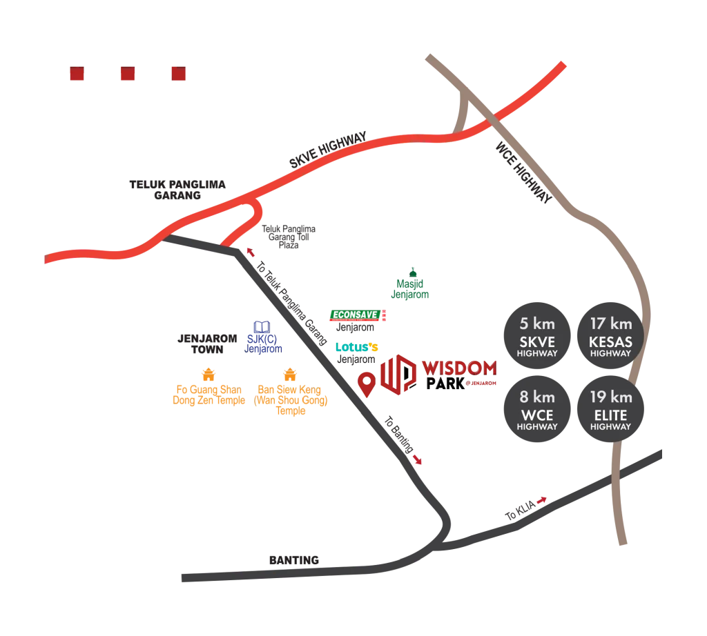Wisdom Park @ Jenjarom, location map